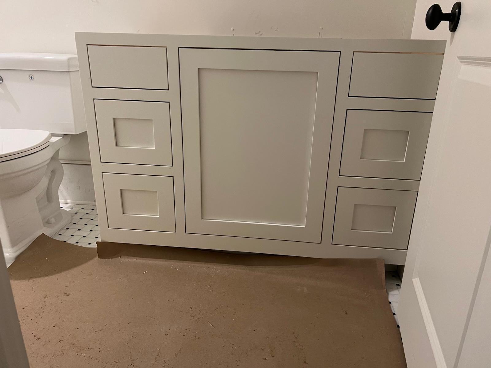 Vanity moderno con muebles de baño elegantes